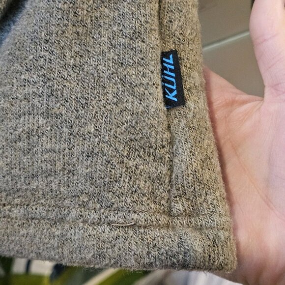 Kuhl Europa 1/4 Zip Fleece Sweater Size L XL Pullover Sherpa Alfpaca Tan Jacket - Picture 6 of 9
